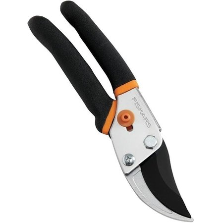 Fiskars 91095935J Bypass Pruner, 58 in Cutting Capacity, Steel Blade, NonSlip Grip Handle 391091-1012/91095